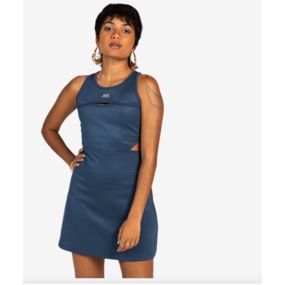 melody ehsani Blue Cut Out Back Athletic Dress Tennis Golf M - Picture 1 of 6